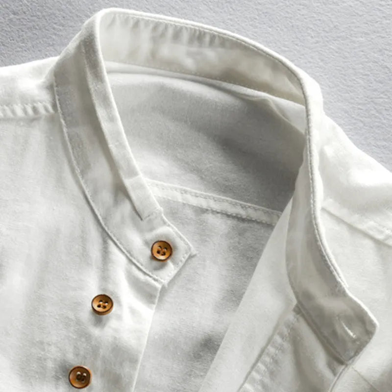 Traditional Japanese Men’s Blouse - Yuki-Blue-M-Nora Luxe