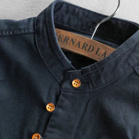 Traditional Japanese Men’s Blouse - Yuki-Blue-M-Nora Luxe