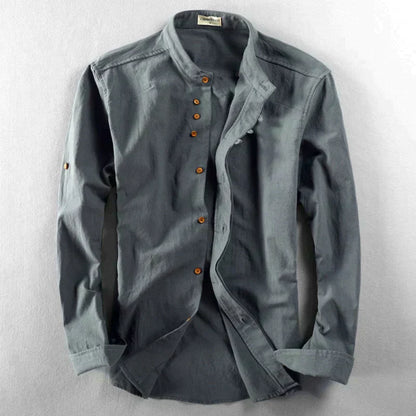 Traditional Japanese Men’s Blouse - Yuki-Gray-M-Nora Luxe