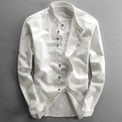 Classic Asian Style Men's Shirt Yuki - Pexav