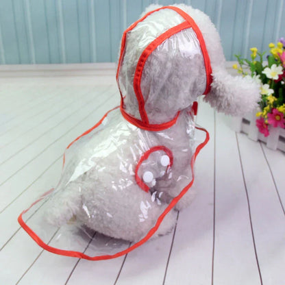 Transparent Waterproof Raincoat for Dogs - DryPaw-Orange-XS-Nora Luxe