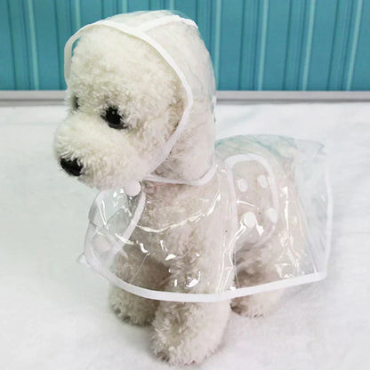 Transparent Waterproof Raincoat for Dogs - DryPaw-White-XS-Nora Luxe