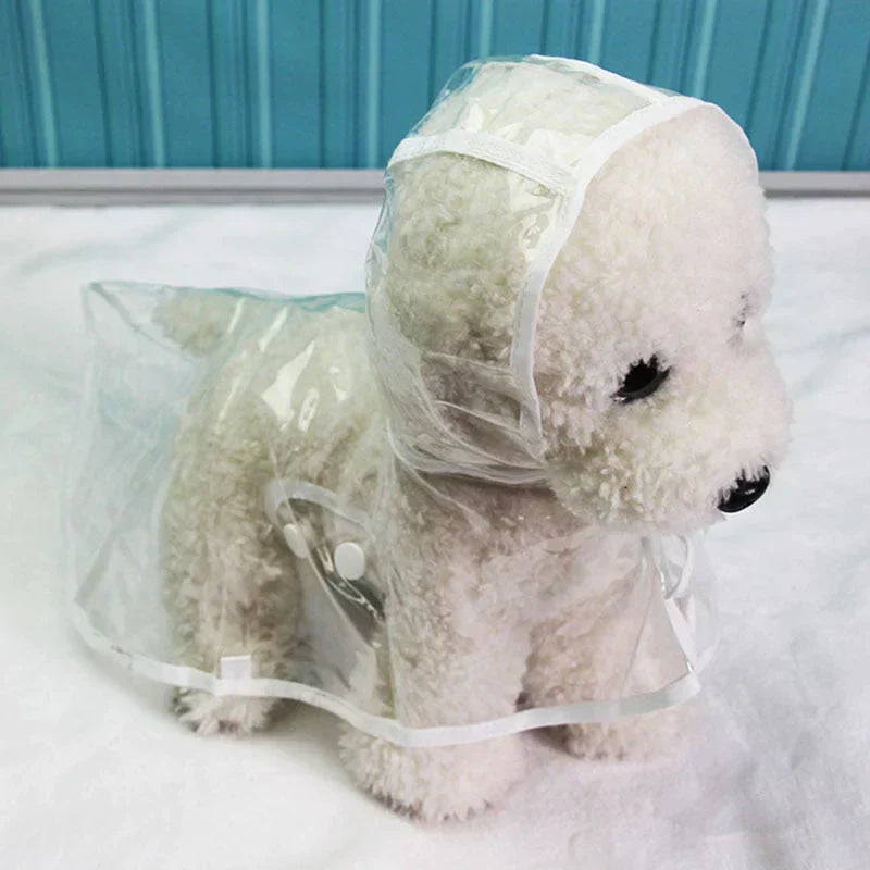 Transparent Waterproof Raincoat for Dogs - DryPaw-White-XS-Nora Luxe