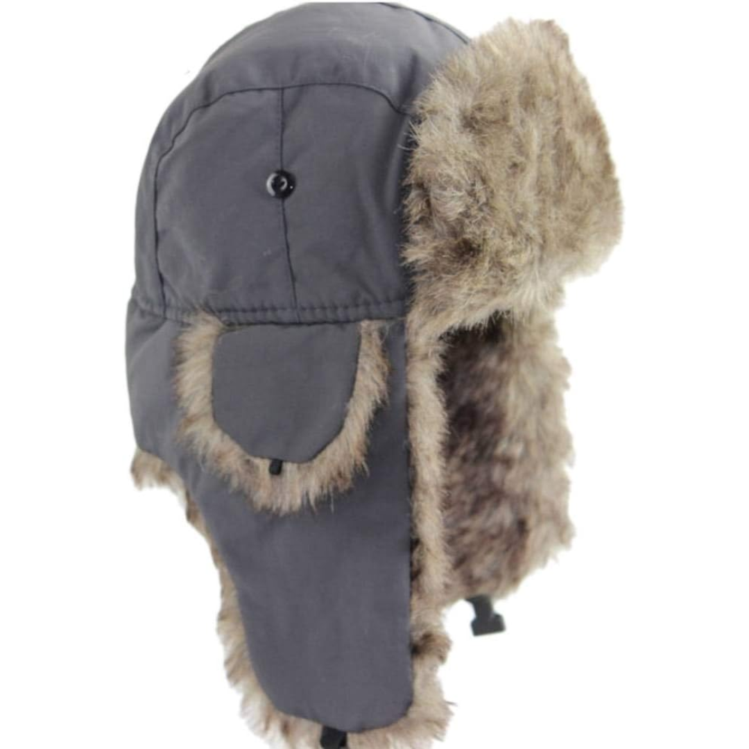 Trapper Winter Hat with Fur Lining - Sasha-Gray-Nora Luxe