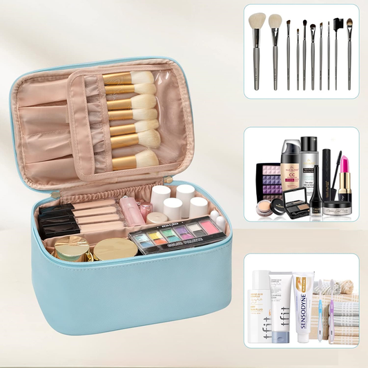 Portable Cosmetic Storage Case with Compartments - Pexav