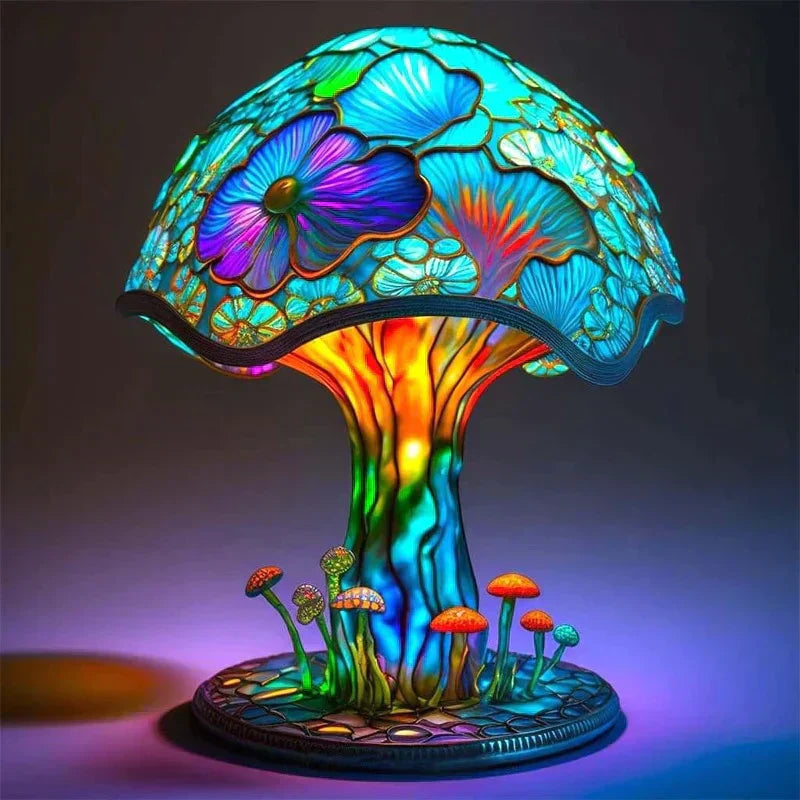 Stylish Glass Desk Lamp – Bright Colourful Light - Pexav