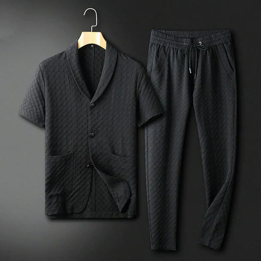 Stylish Men's Summer Business Suit Set - Pexav