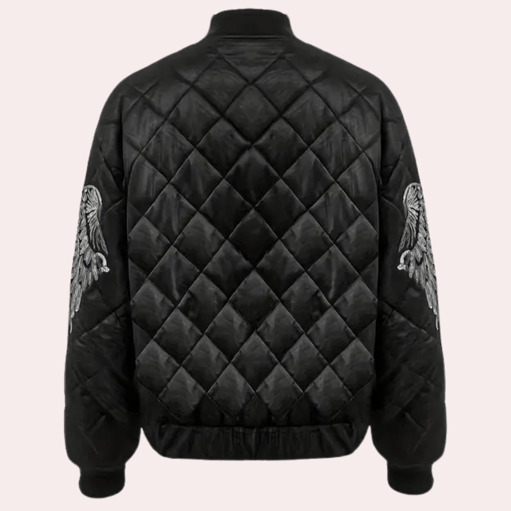 Trendy Black Women's Bomber Jacket with Zip - Rivka-XS-Nora Luxe