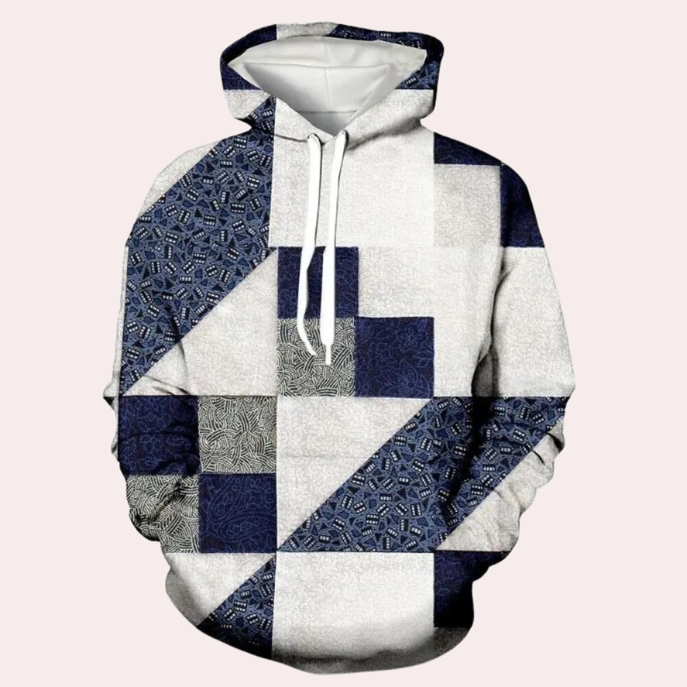 Stylish Plaid Hooded Sweatshirt for Men - Pexav