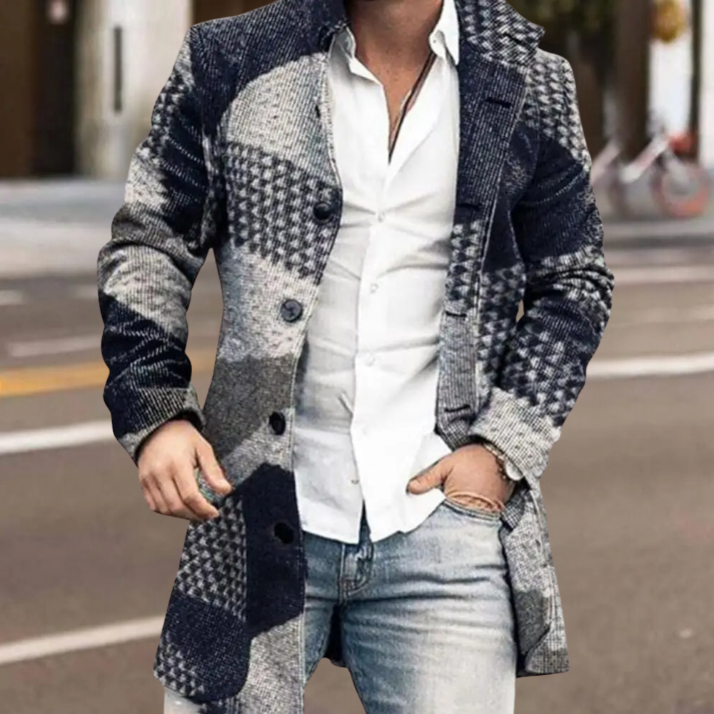 Stylish Vintage Mens Overcoat - Pexav