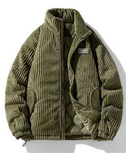 Trendy Corduroy Men's Jacket - Felix-Green-S-Nora Luxe