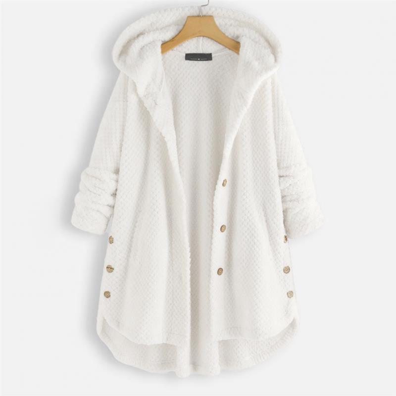 Warm Hooded Fleece Coat for Women - Pexav