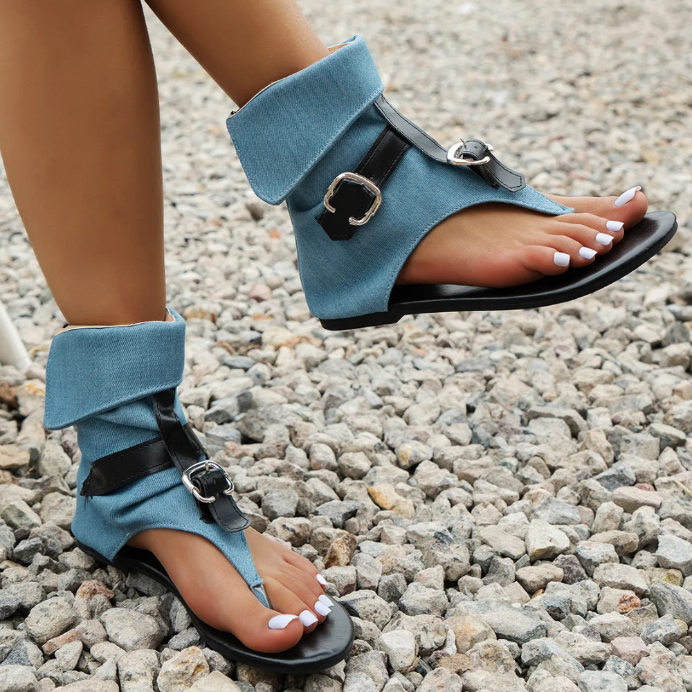 Fashionable Blue Jeans Sandals for Women - Pexav
