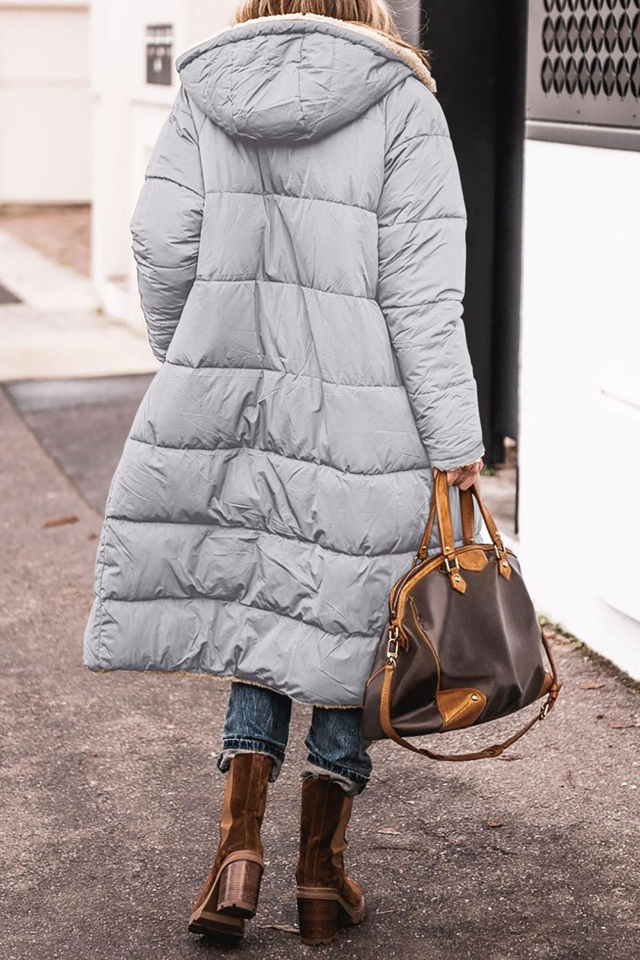 Trendy Double-Sided Ladies Winter Coat - Sofia-Brown-S-Nora Luxe