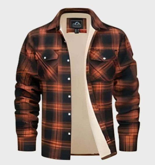 Classic Plaid Mens Jacket in Retro Style - Pexav