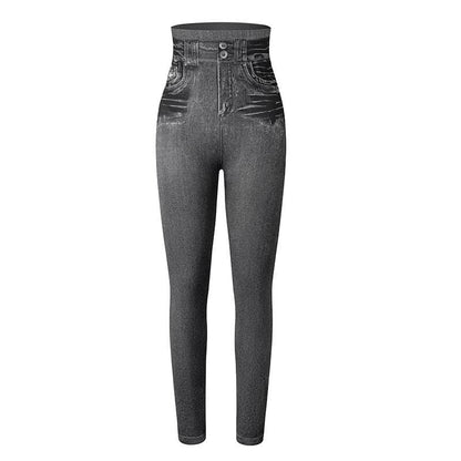 Trendy Jeans Legging - Stella-Gray-S-M-Nora Luxe
