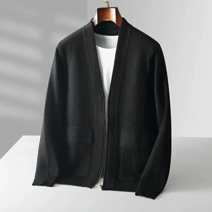 Trendy Knitted Men's Vest - Noah-Black-S-Nora Luxe