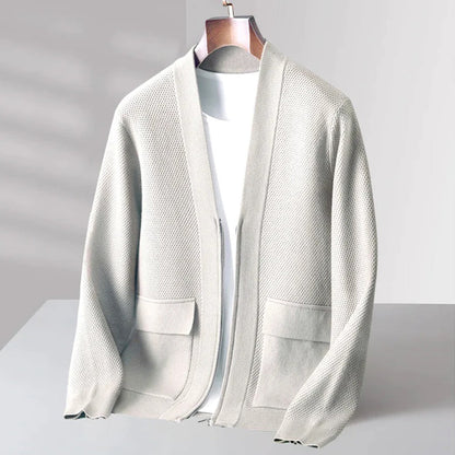 Trendy Knitted Men's Vest - Noah-White-S-Nora Luxe