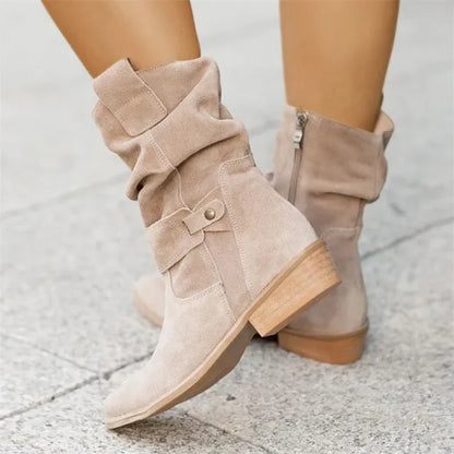 Trendy Ladies Boots - Luna-Beige-3.5-Nora Luxe