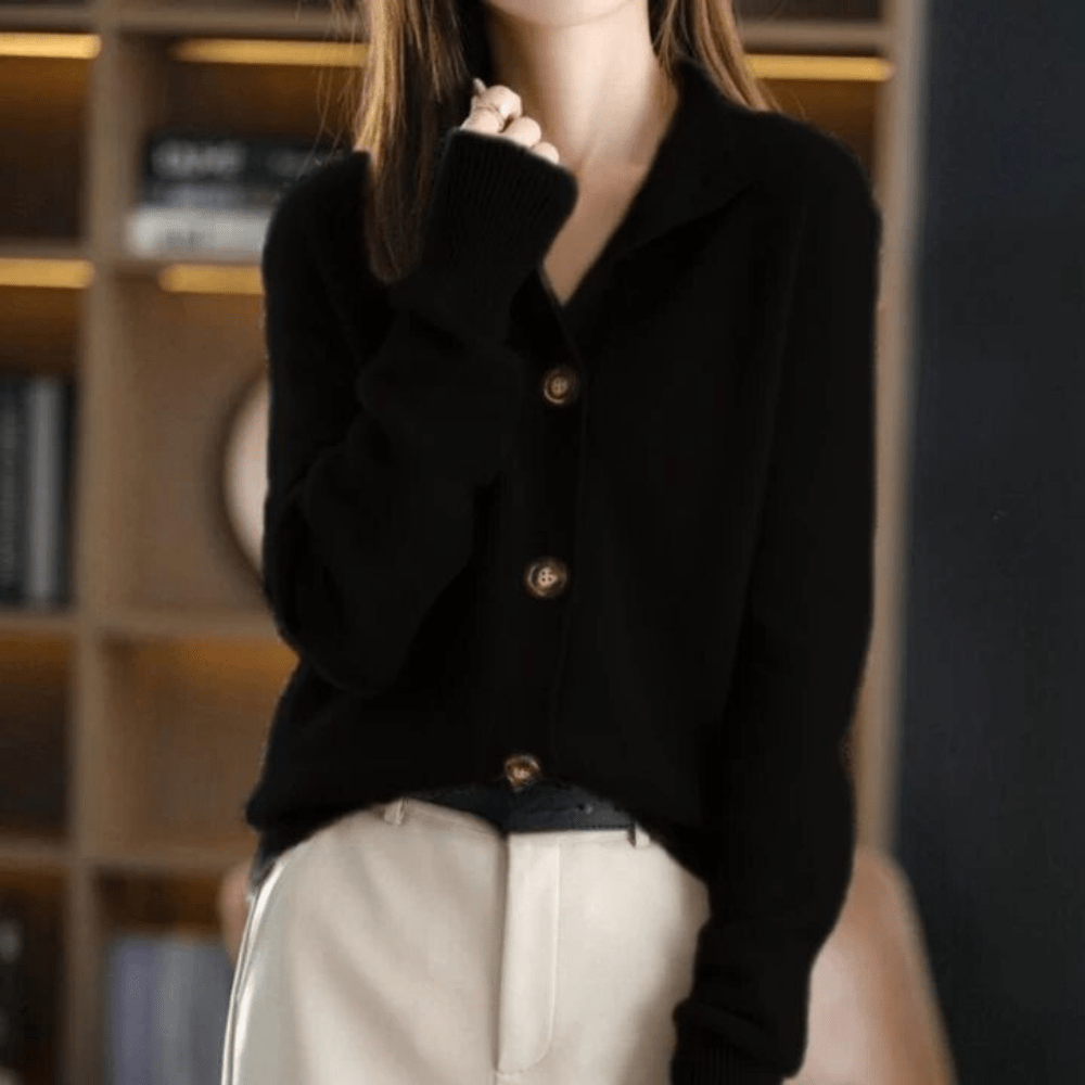 Trendy Ladies Sweater - Livia-Black-XS-Nora Luxe