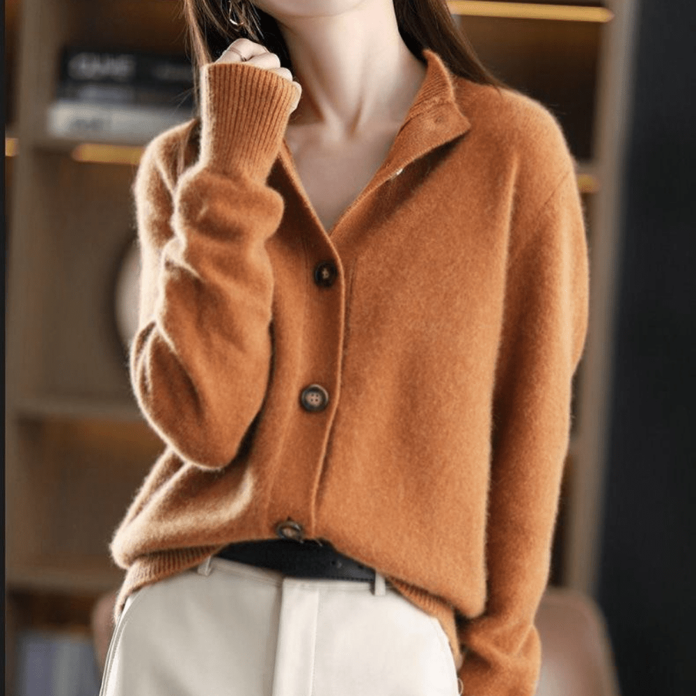 Trendy Ladies Sweater - Livia-Orange-XS-Nora Luxe