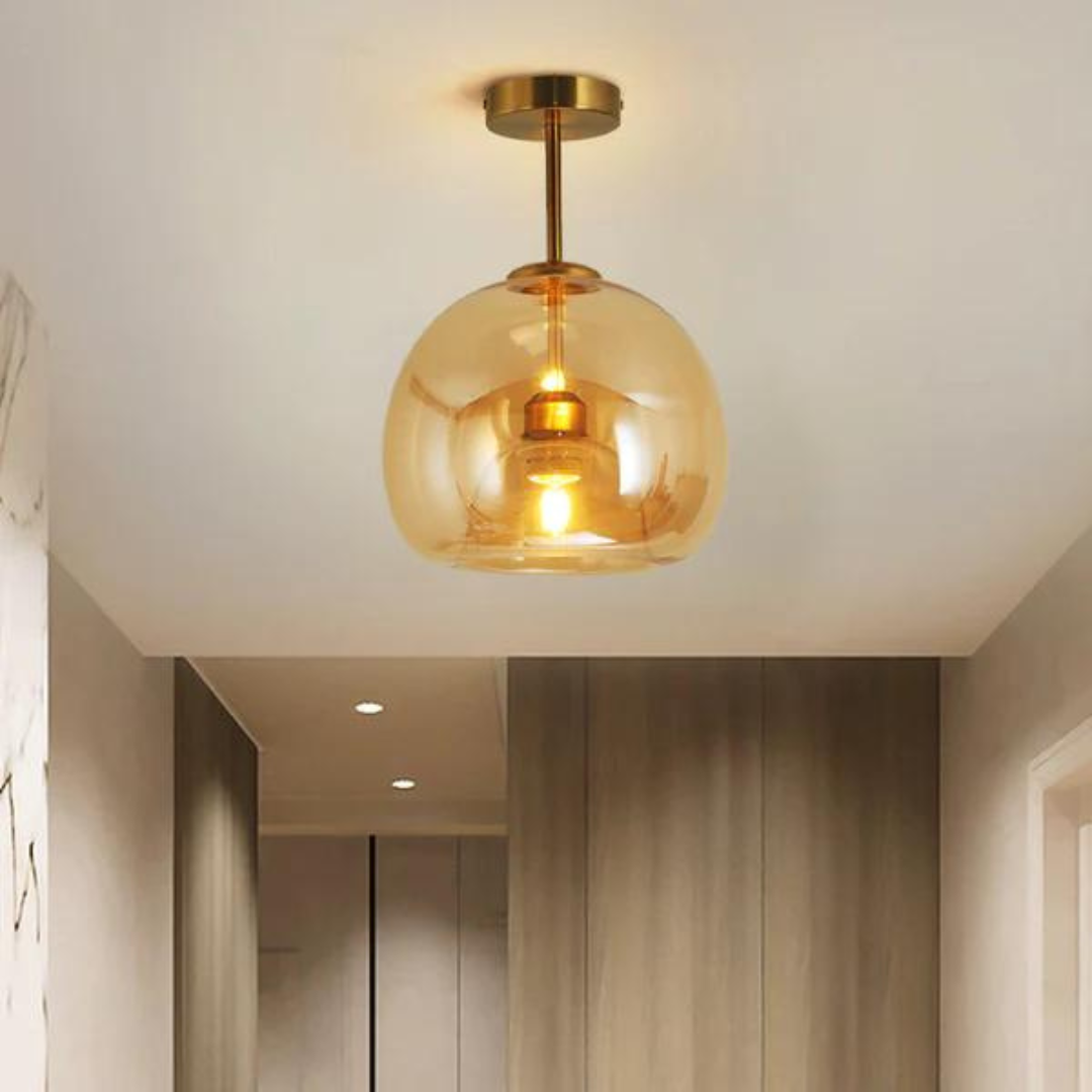 Trendy LED Ceiling Light - Maxwell-Gold-Hanging Lamp-Nora Luxe
