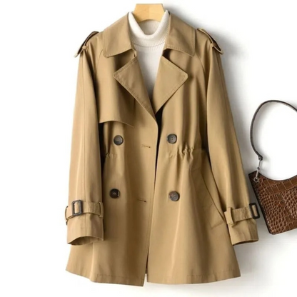 Trendy Long Women's Trench Coat - Mila-Brown-M-Nora Luxe
