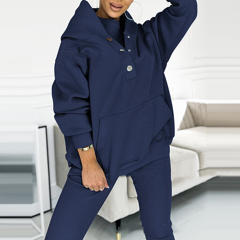 Trendy Lounge Set of 3 - Elena-Blue-S-Nora Luxe