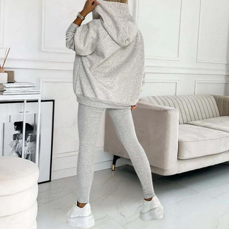 Trendy Lounge Set of 3 - Elena-Gray-S-Nora Luxe