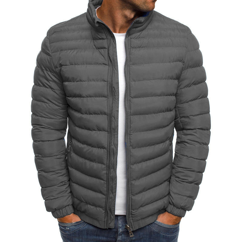Trendy Luxe Men's Down Jacket - Xander-Gray-S-Nora Luxe