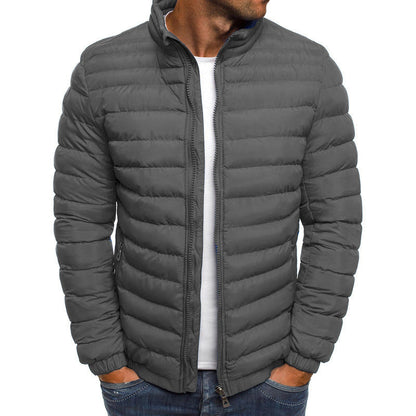 Trendy Luxe Men's Down Jacket - Xander-Gray-S-Nora Luxe