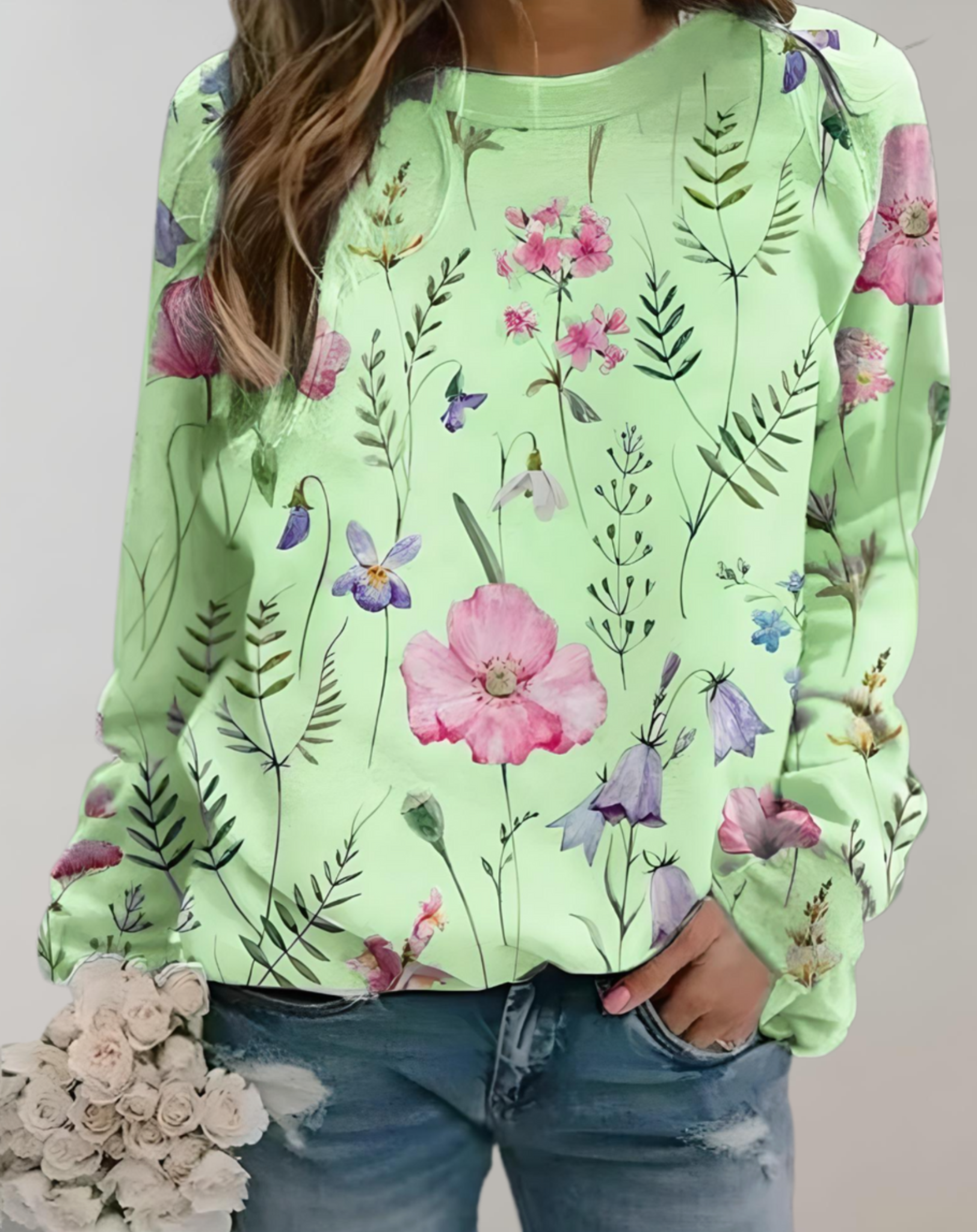 Trendy Luxurious Ladies' Sweater - Isabella-Green-S-Nora Luxe