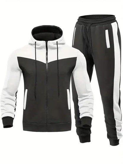 Trendy Men's Tracksuit - ProMotion-Blue and White-S-Nora Luxe
