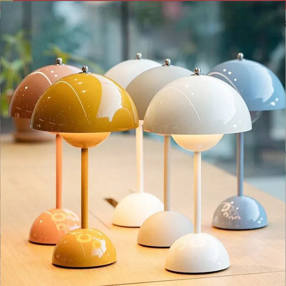 Trendy Mushroom-shaped Design Lamp - MushLuxe-White-Small (9.06 inches)-Nora Luxe