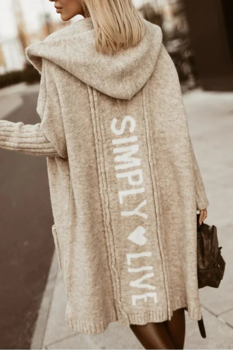 Trendy Oversized Women's Cardigan - Amelie-Cream-S-Nora Luxe