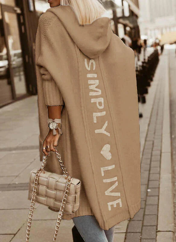 Trendy Oversized Women's Cardigan - Amelie-Khaki-S-Nora Luxe