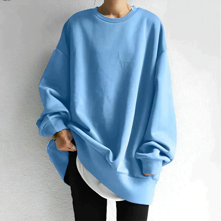 Trendy Oversized Women's Sweater - Alina-Blue-S-Nora Luxe