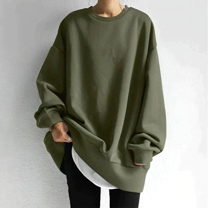 Trendy Oversized Women's Sweater - Alina-Green-S-Nora Luxe