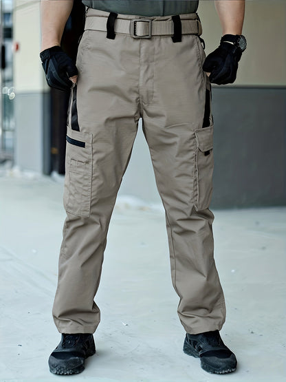 Trendy Plain Men's Cargo Trousers - Lars-Gray-S-Nora Luxe