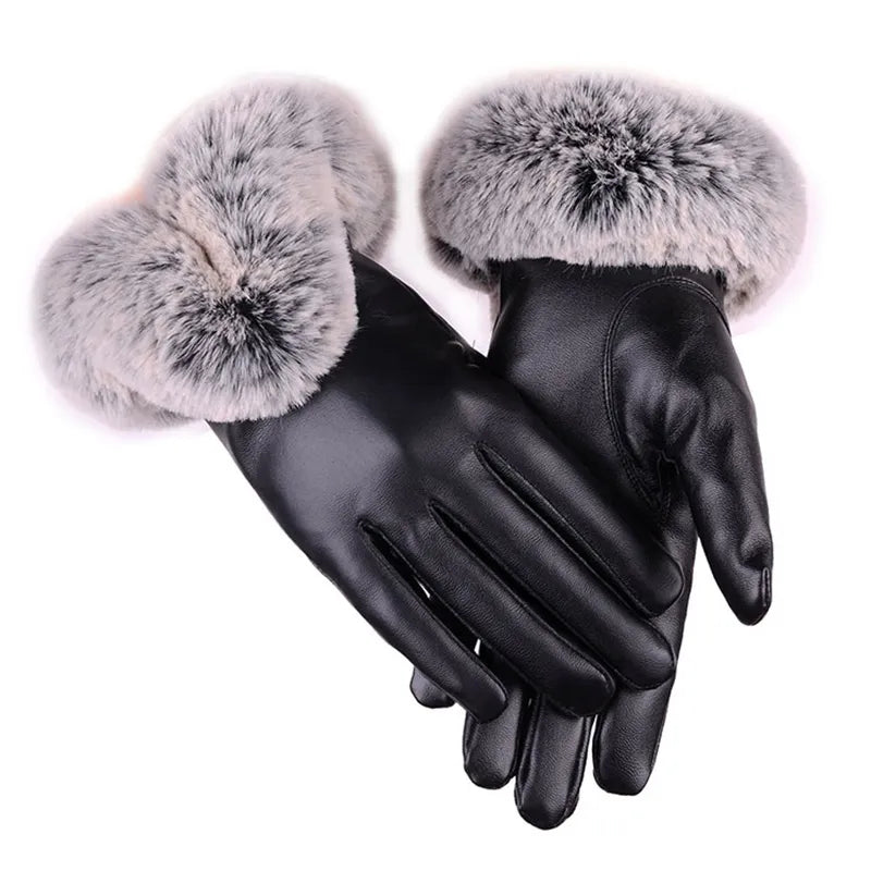Soft Touch Synthetic Leather Gloves - Pexav