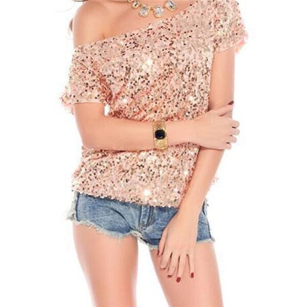 Sequined Fashion Tee for Women - Pexav