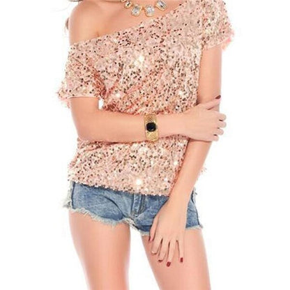 Sequined Fashion Tee for Women - Pexav