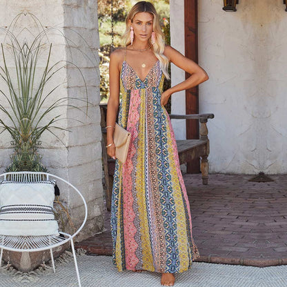 Chic Pink Sundress with Thin Straps - Pexav