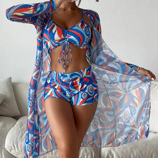 Trendy summer look for women with comfortable fit and breathable material – Nevi-Blue-S-The Livary