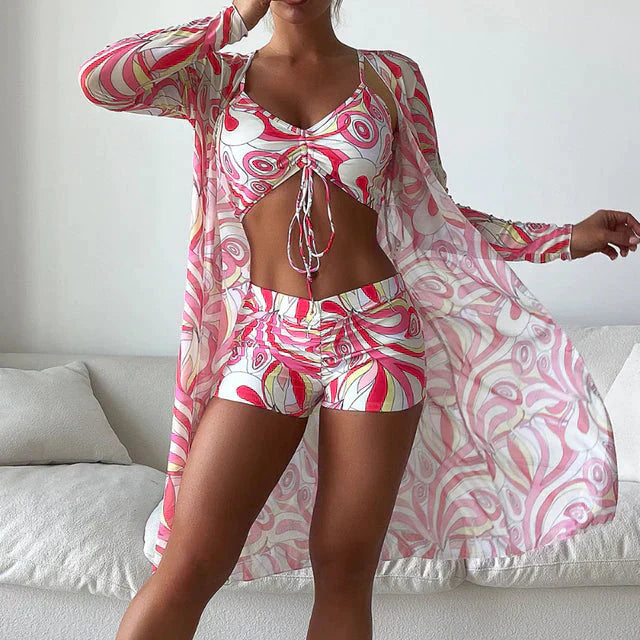 Trendy summer look for women with comfortable fit and breathable material – Nevi-Pink-S-The Livary