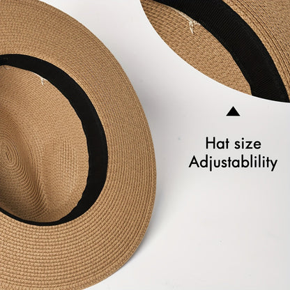 Trendy sun hat with a wide brim for ladies and gentlemen – SunShield Panama-Khaki-M/L-The Livary