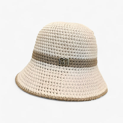 Trendy sun hat with a wide brim – Nele-Beige-Standard-The Livary