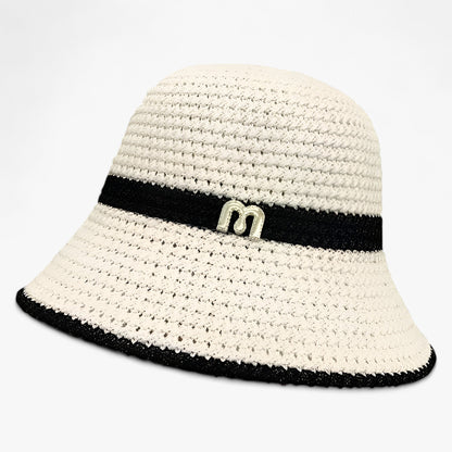 Trendy sun hat with a wide brim – Nele-White-Standard-The Livary