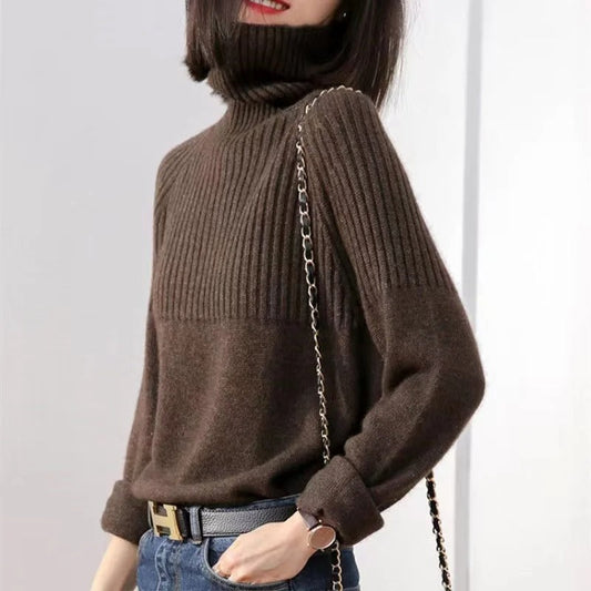 Fashionable Crew Neck Women's Sweater - Pexav