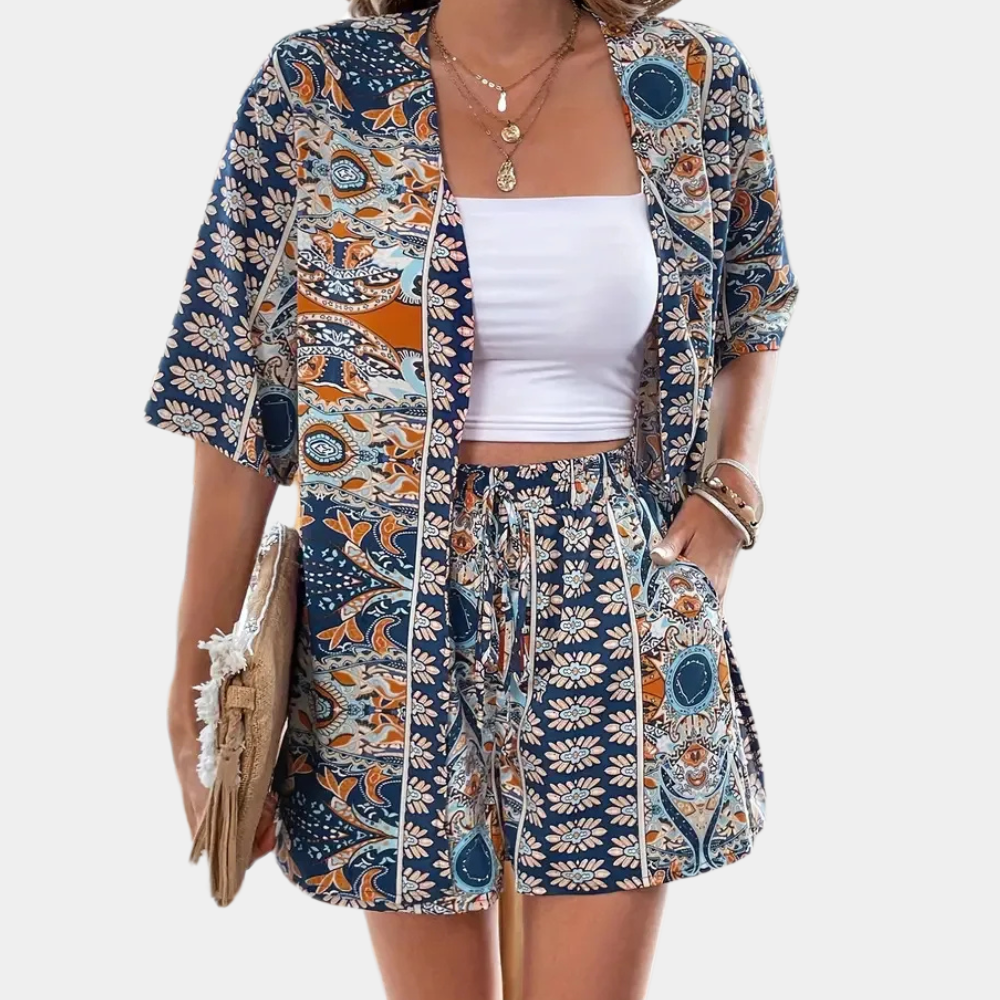 Stylish Women's 2 Piece Summer Outfit - Pexav